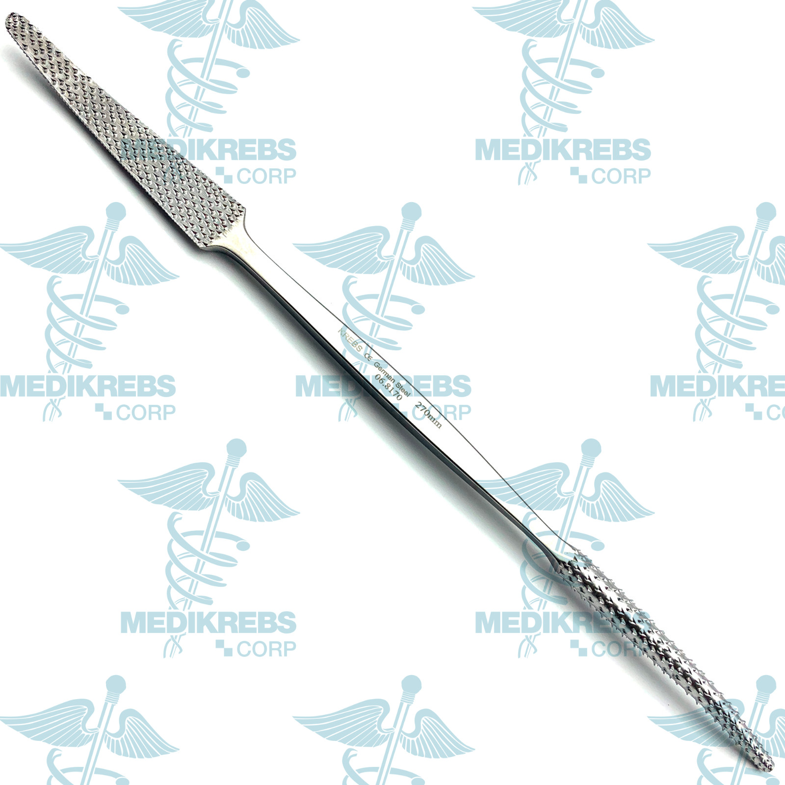 Putti Bone Raspatory Round and Half Blade 27 cm Orthopedic Instrument