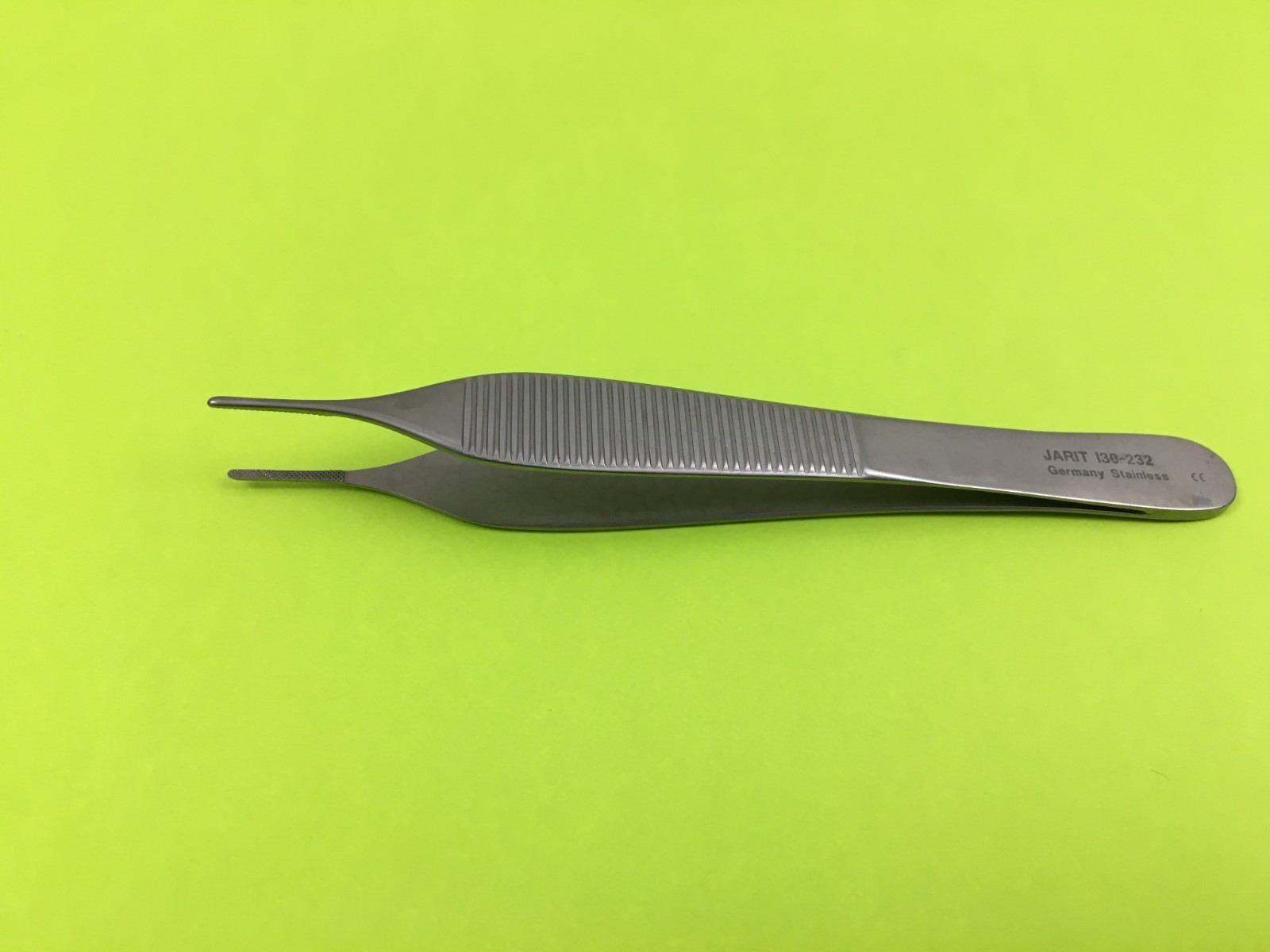Jarit 130-232 Adson Dressing Forcep 4-5/8 Serrated Handle, Stainless Steel