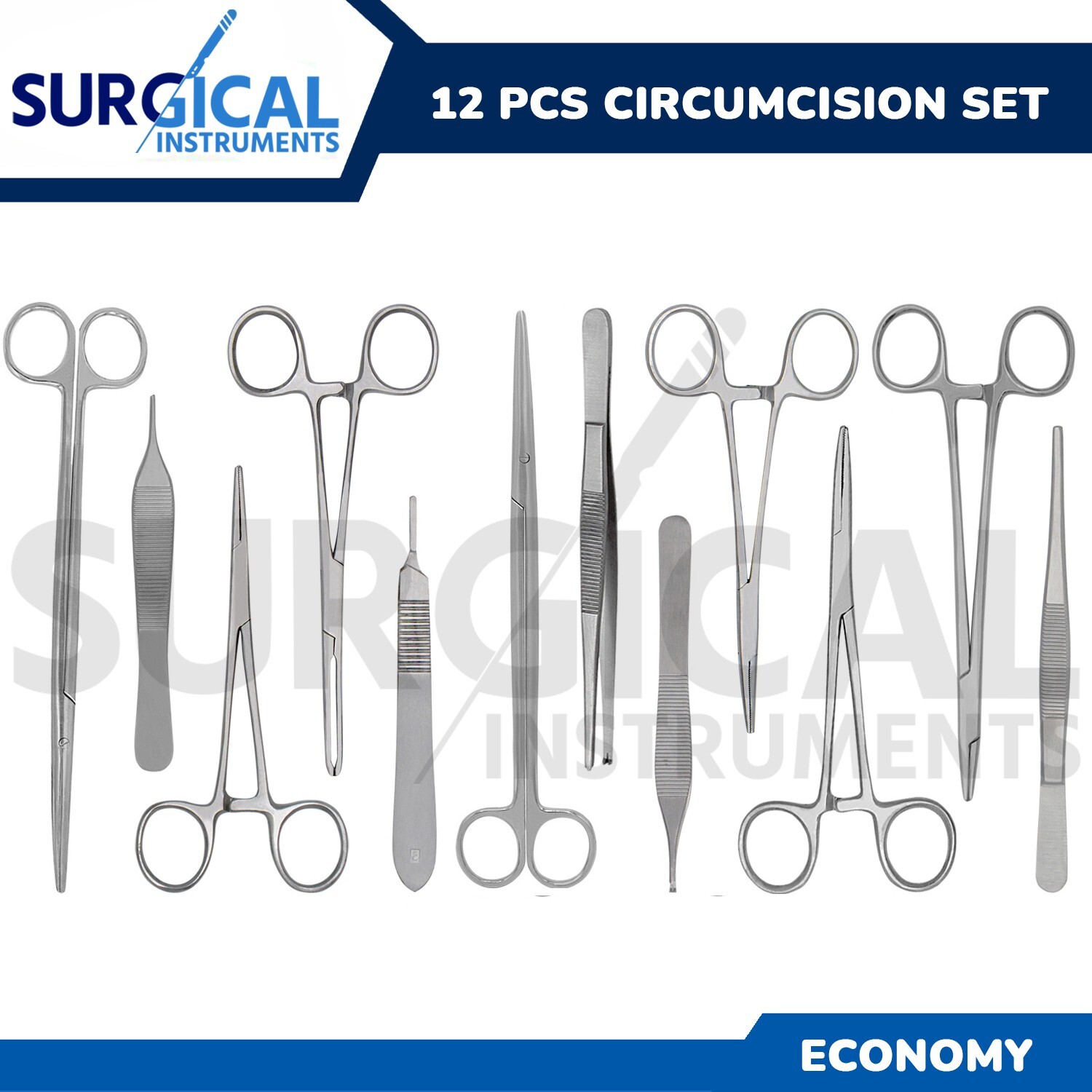 12 Pcs Urology Circumcision Instruments Set Surgical Medical Gynecology Economy
