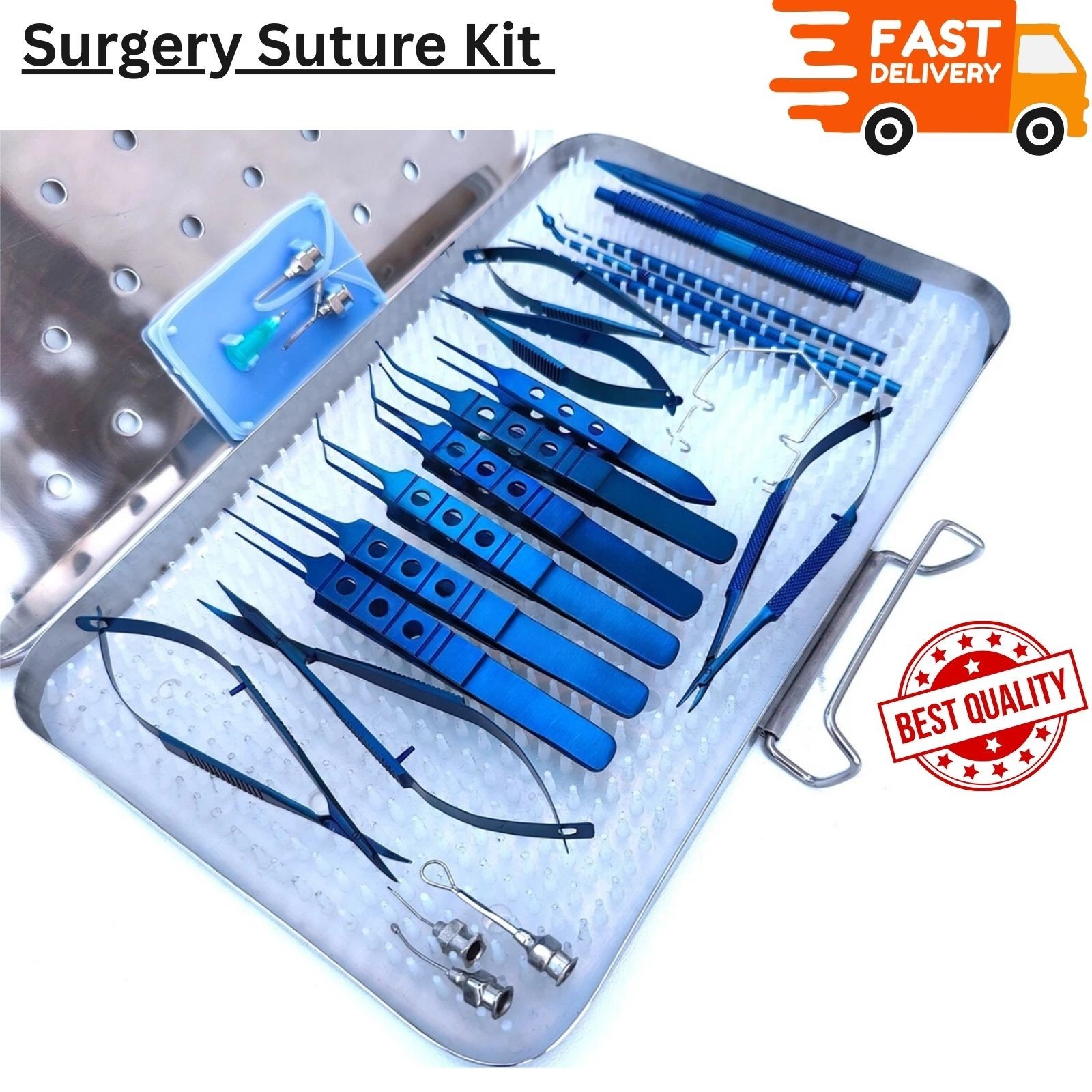 21pcs Ophthalmic Micro Eye Cataract Surgery Kit Titanium Suture Instruments