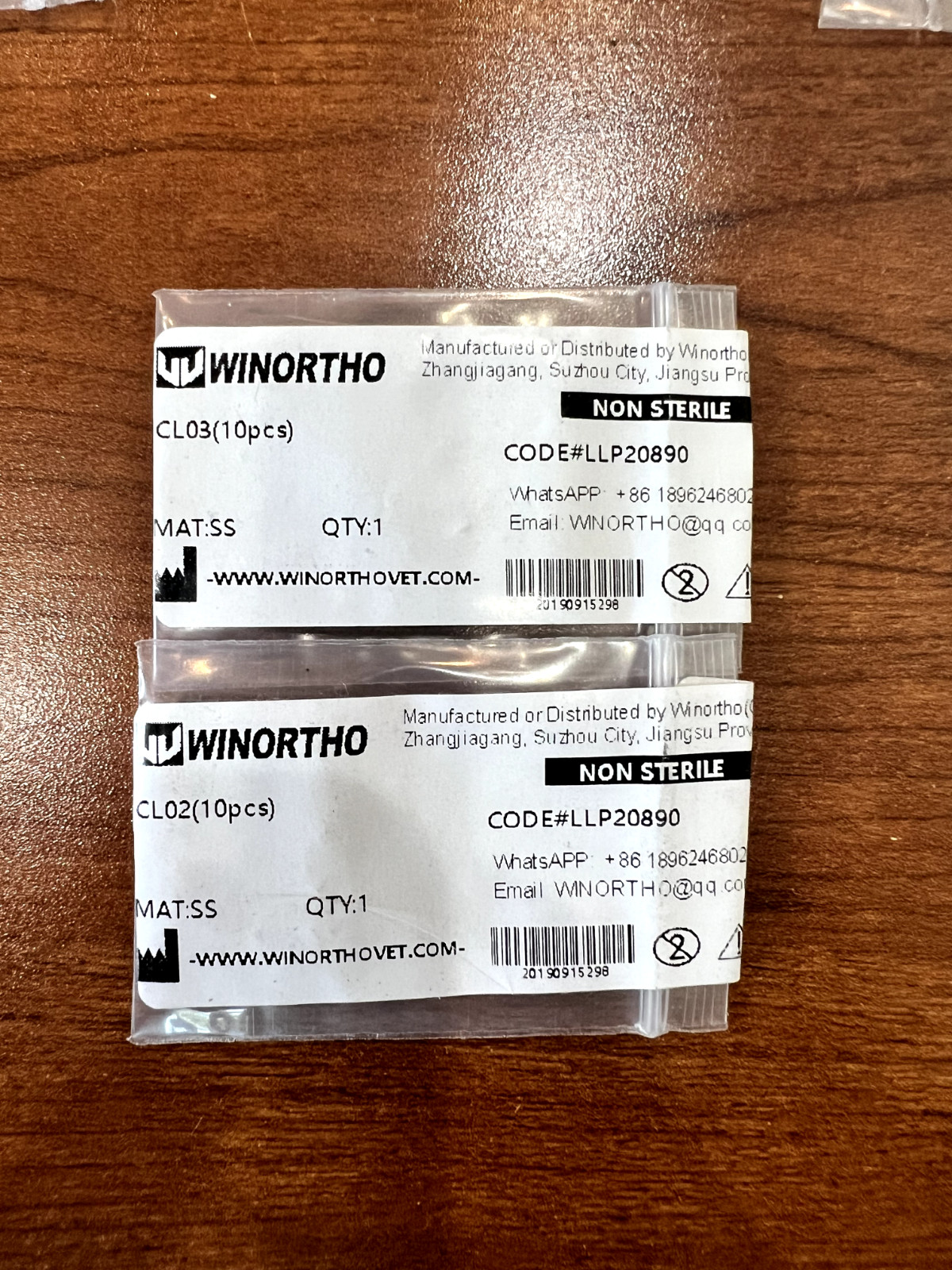 WinOrtho Orthopedic Plates, Screws, and Crimps 2.0/2.4/2.7/3.5 plates
