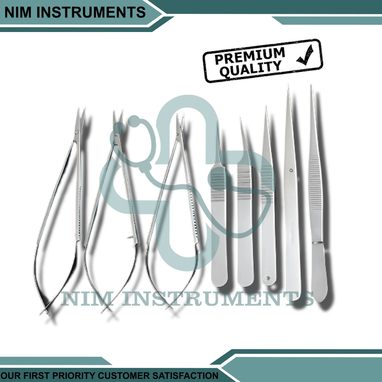 Hand Surgery Basic 8 PCs Set of Micro Surgical Instruments