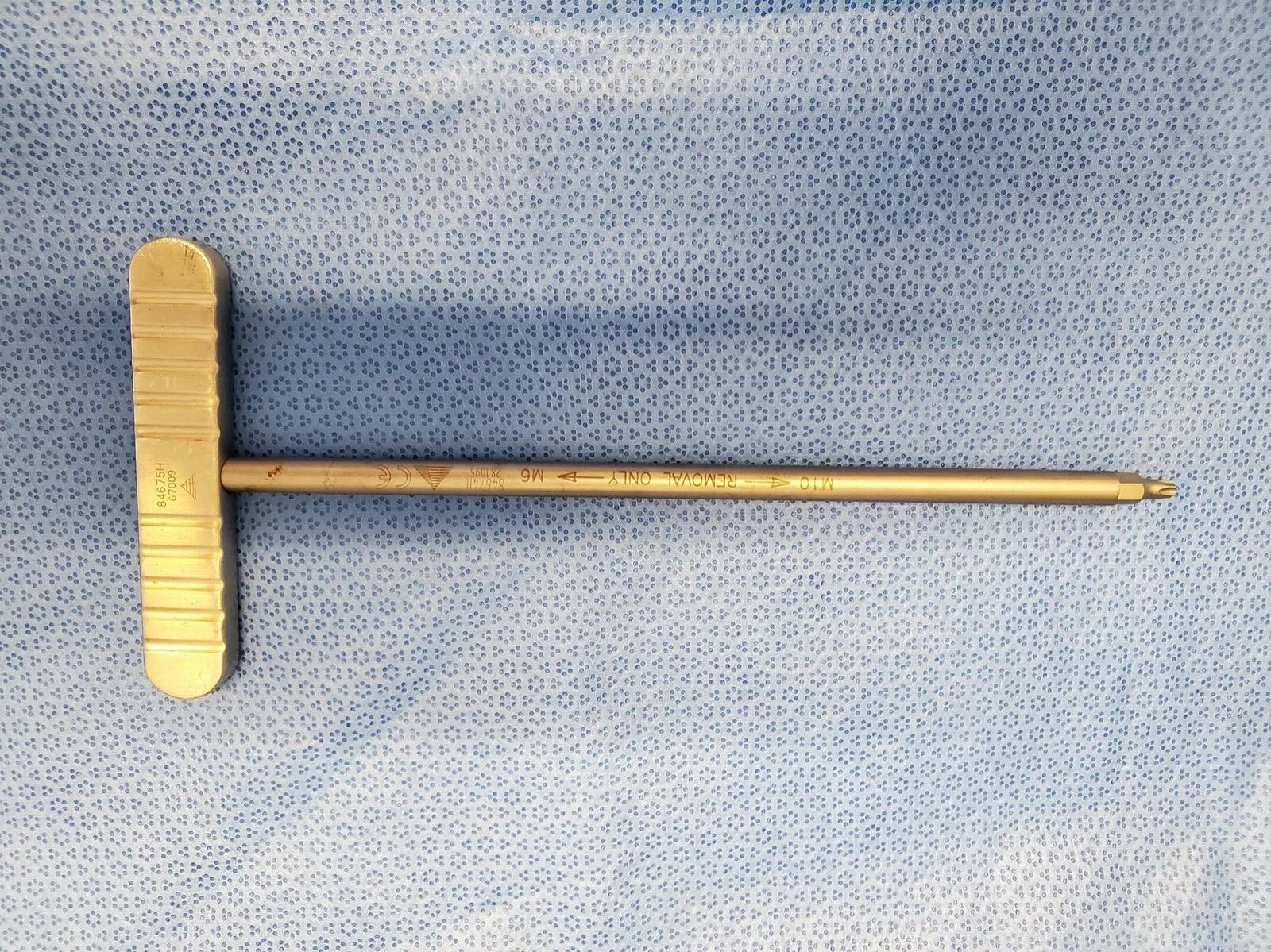 Sofamor Danek 84674H Orthopedic Hexagonal Driver Shaft M6 M10 w/ 84675H T Handle