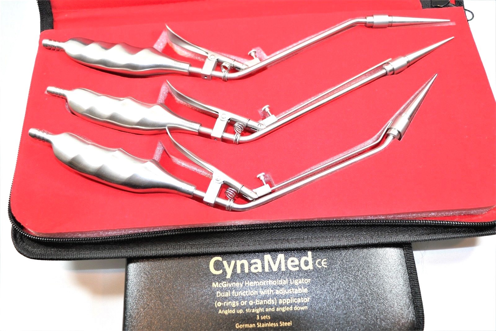 SET OF 3 Hemorrhoid Suction Ligator Rectal Surgical Instrument STR+ANGLE DOWN+UP