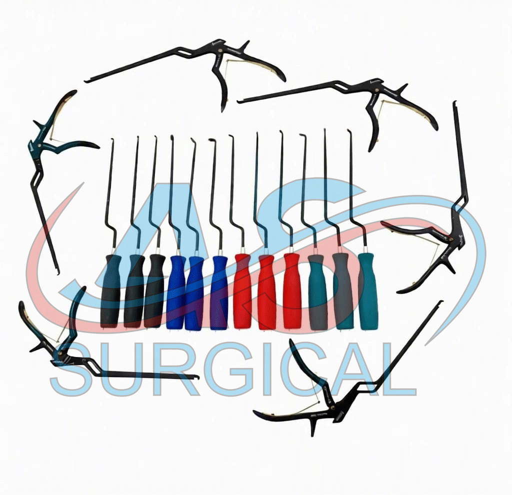 Mis lumbar spine surgery curettes & Kerrison Rongeur 18 Pcs Set Premium Quality