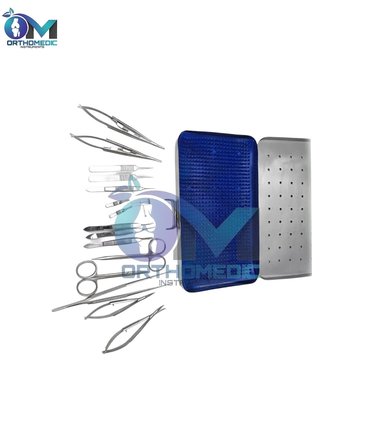 Micro Hand Surgery Instruments Kit Microvascular Clamp Surgical Suture Kit 17Pcs