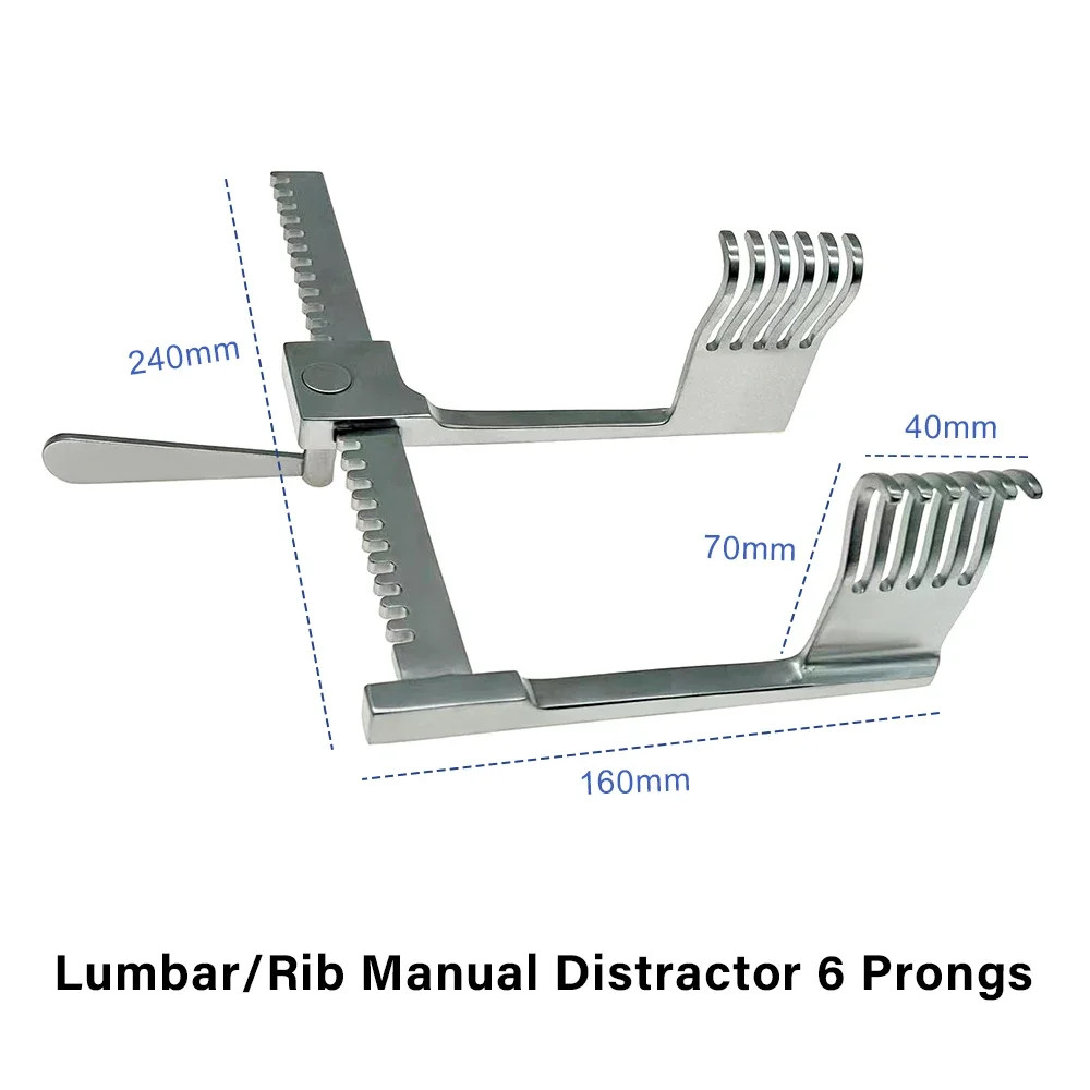 Orthopedics Retractor 6 Prongs Lumbar/Rib Multifunctional Orthopedic Instrument