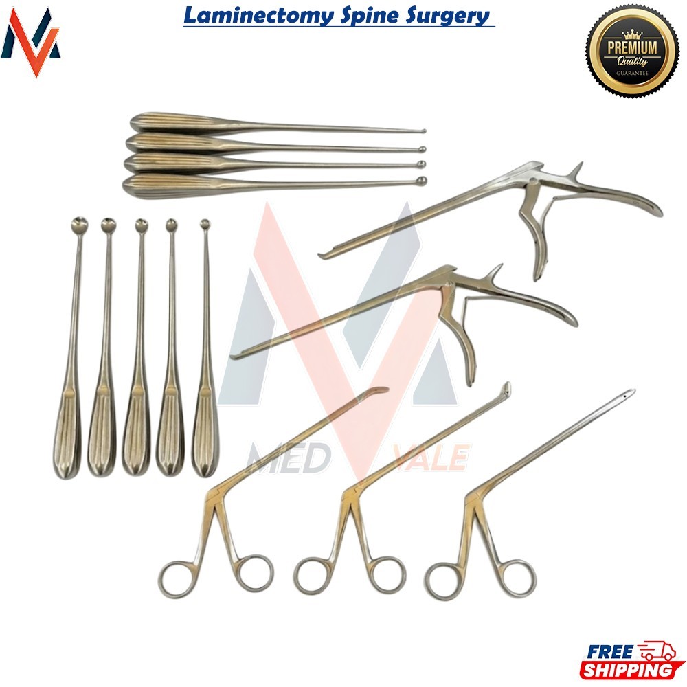 Laminectomy Spine Surgery Instruments 14 Pcs Complete Orthopedic Stainless Steel