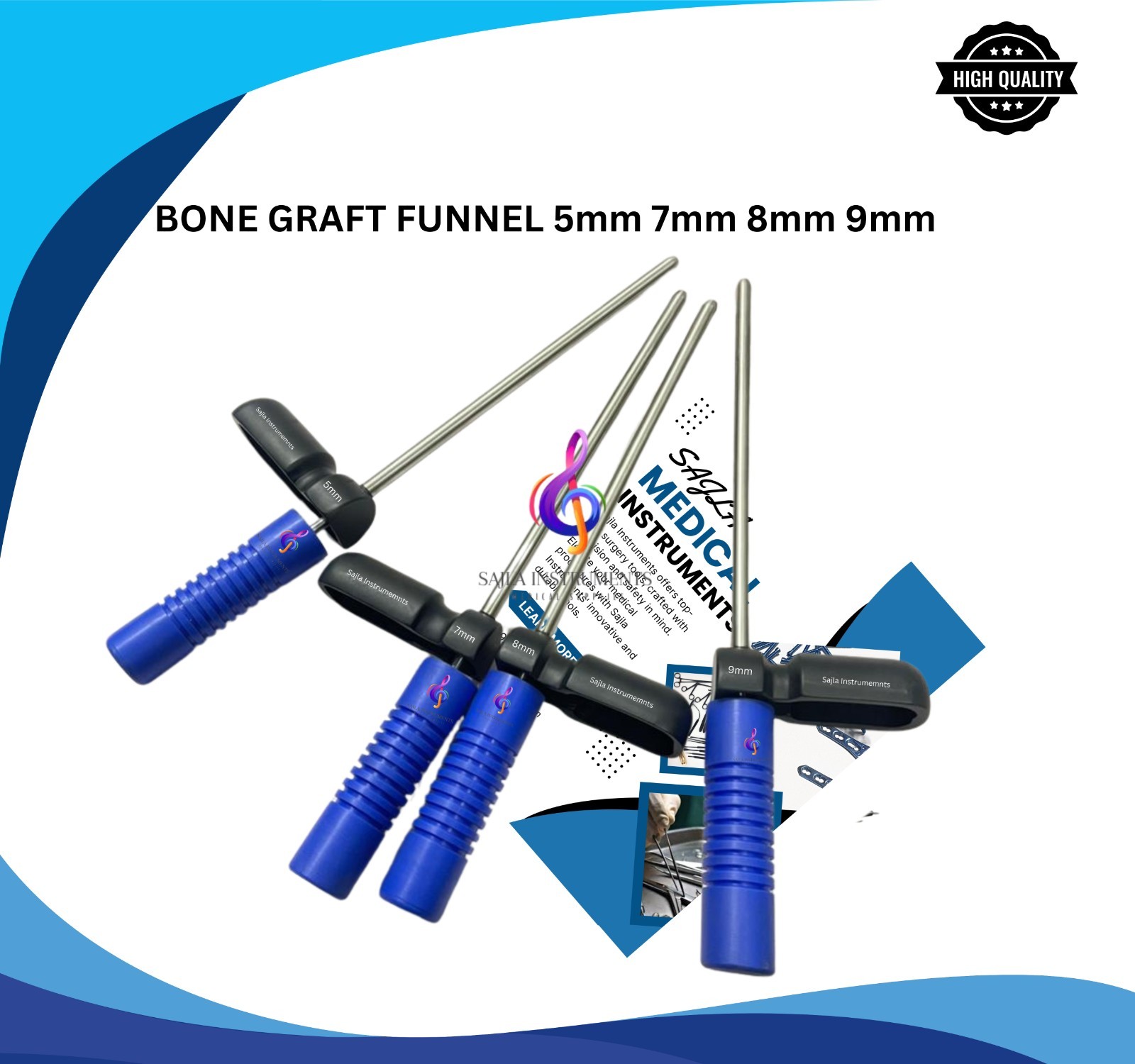 Bone Graft Funnel Pedicle 5mm,7mm,8mm,9mm Pet Orthopedic Instrument pet by Sajla