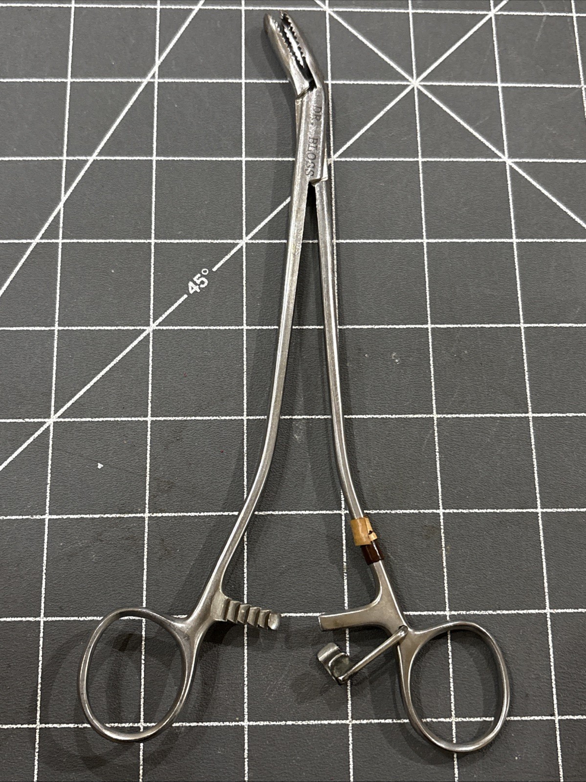 Medical Forceps 8 Inches Long Angled Tip