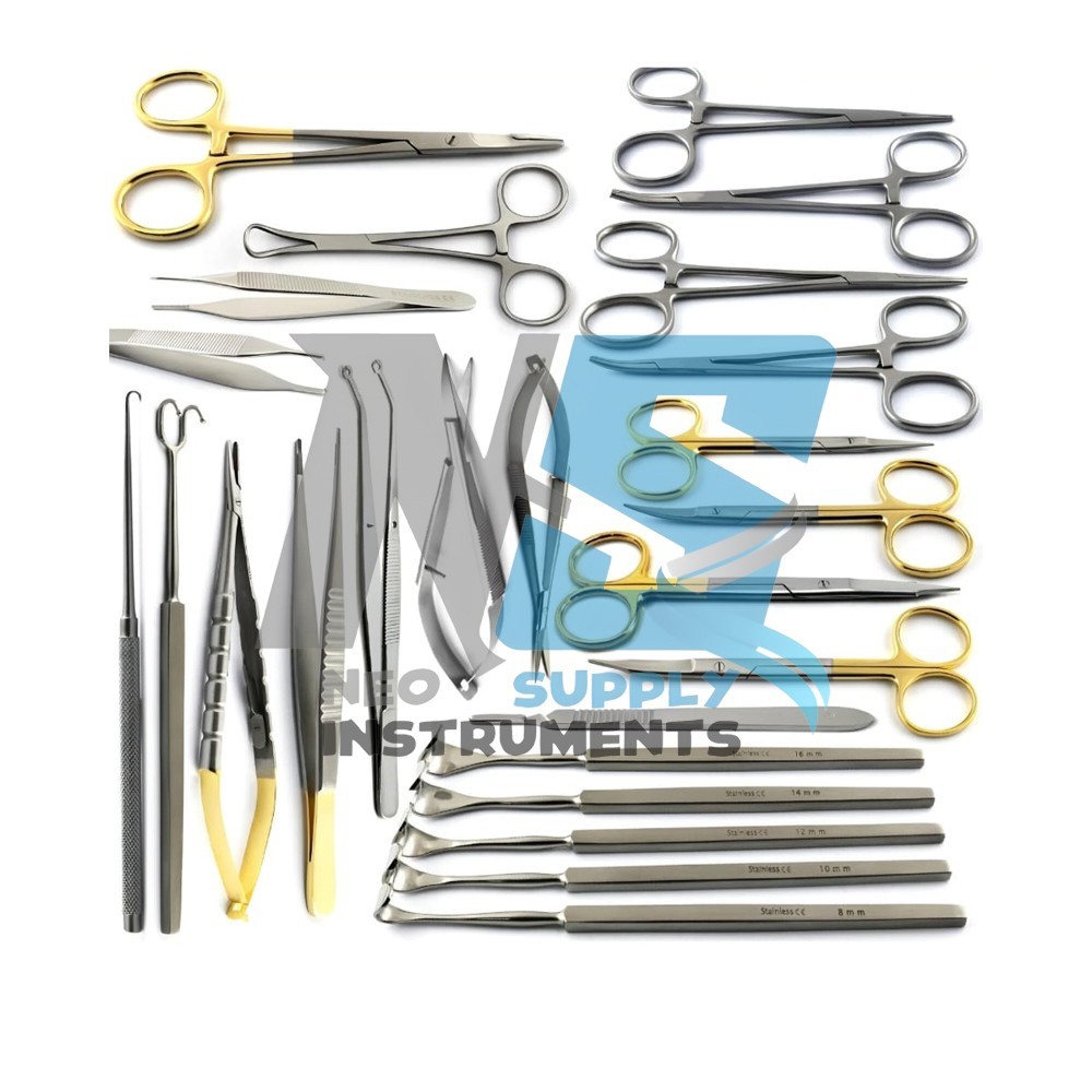 Blepharoplasty Instruments Kit Eyelid Retractors Micro Eye Surgery Ophthalmic CE