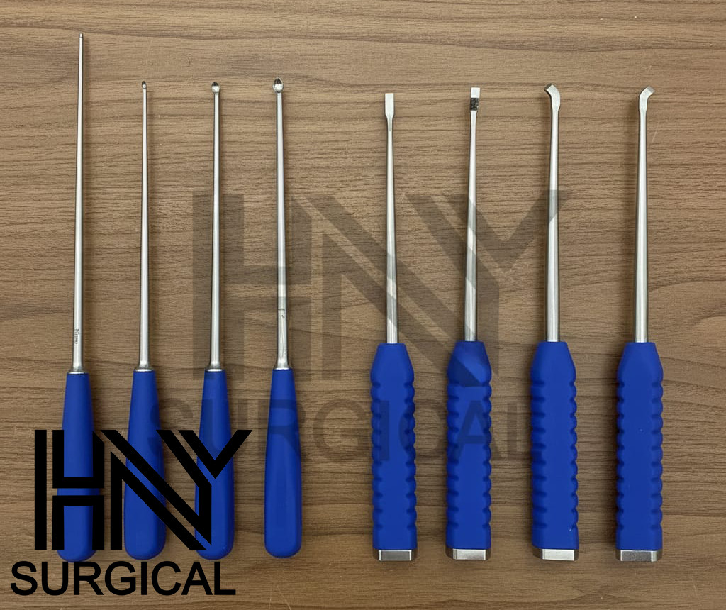 8 Pcs Retractor, Bone Curettes Set for Spine Surgery Orthopedic Instruments A+