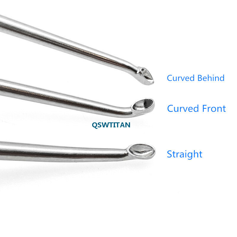 Bone Curette 3 Type tip Black aluminum handle Veterinary Orthopedic Instruments