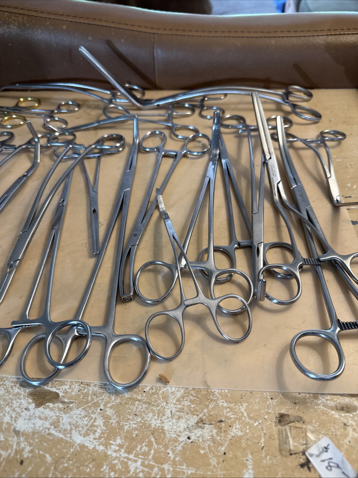 Lot of 35 Surgical Needle Holder Forceps Stainless Steel Curved Straight