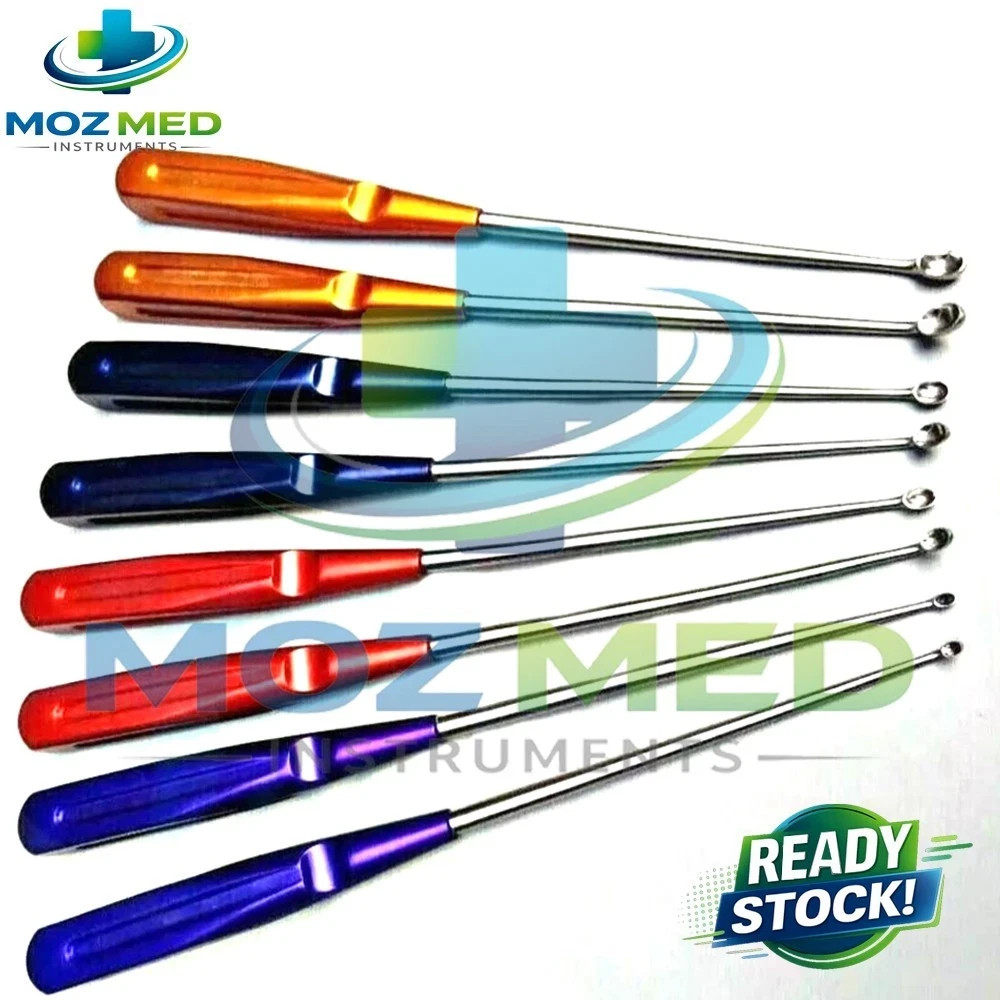 Bone Cervical Curettes Spine Orthopedics Spine Instruments 8 Pcs