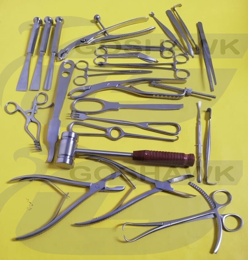 New 25 Pcs Basic orthopedic instruments surgery kit German surgical instruments