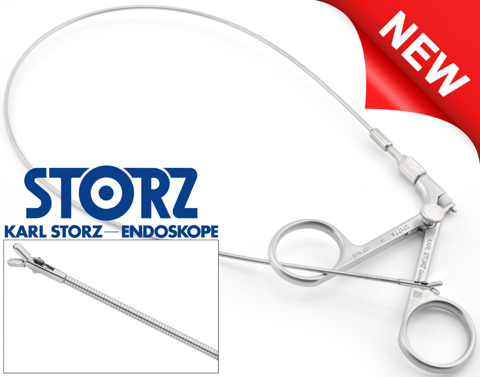 KARL STORZ 27177A Flexible Spoon Cup Biopsy Forceps Double Action Jaws 7FR
