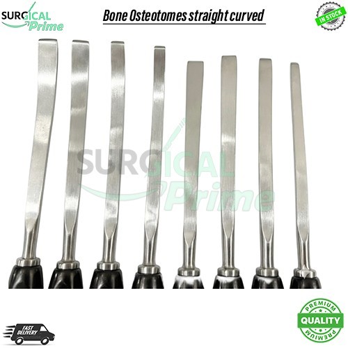 Orthopedics Osteotomes Bone Osteotomes straight curved Veterinary 8 Pcs Set