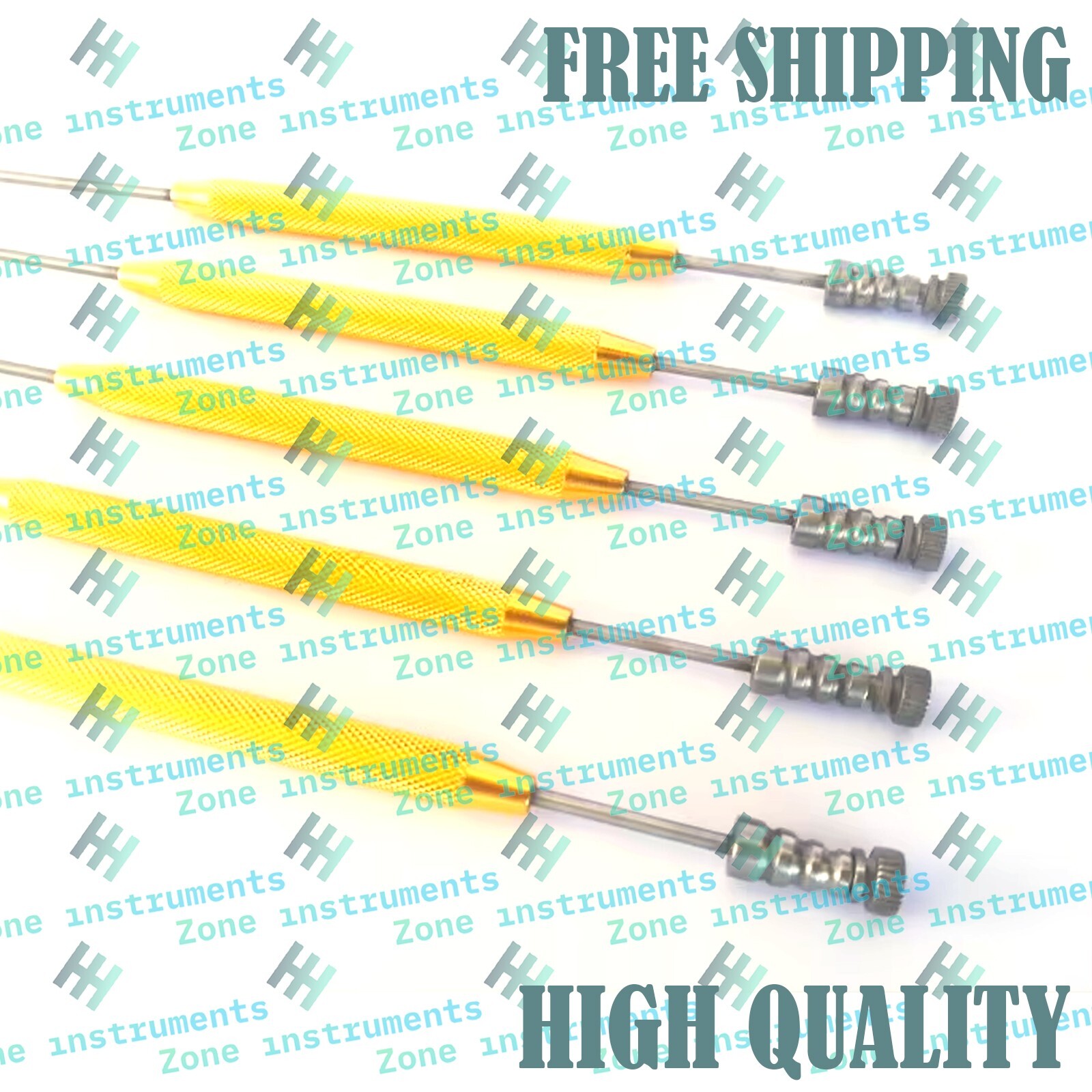5pcs Freer Septum Periosteal Elevator With Suction 2.5mm, 19cm (7½”) ENT