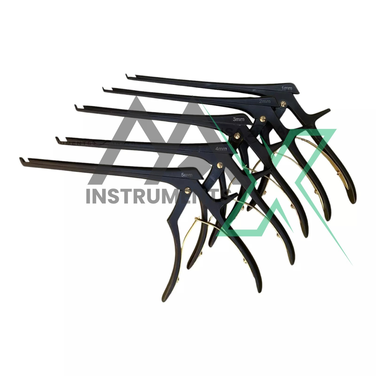 Kerrison Rongeur Instrument 18CM Set OF 5PCS Black Orthopedic Instruments Set,