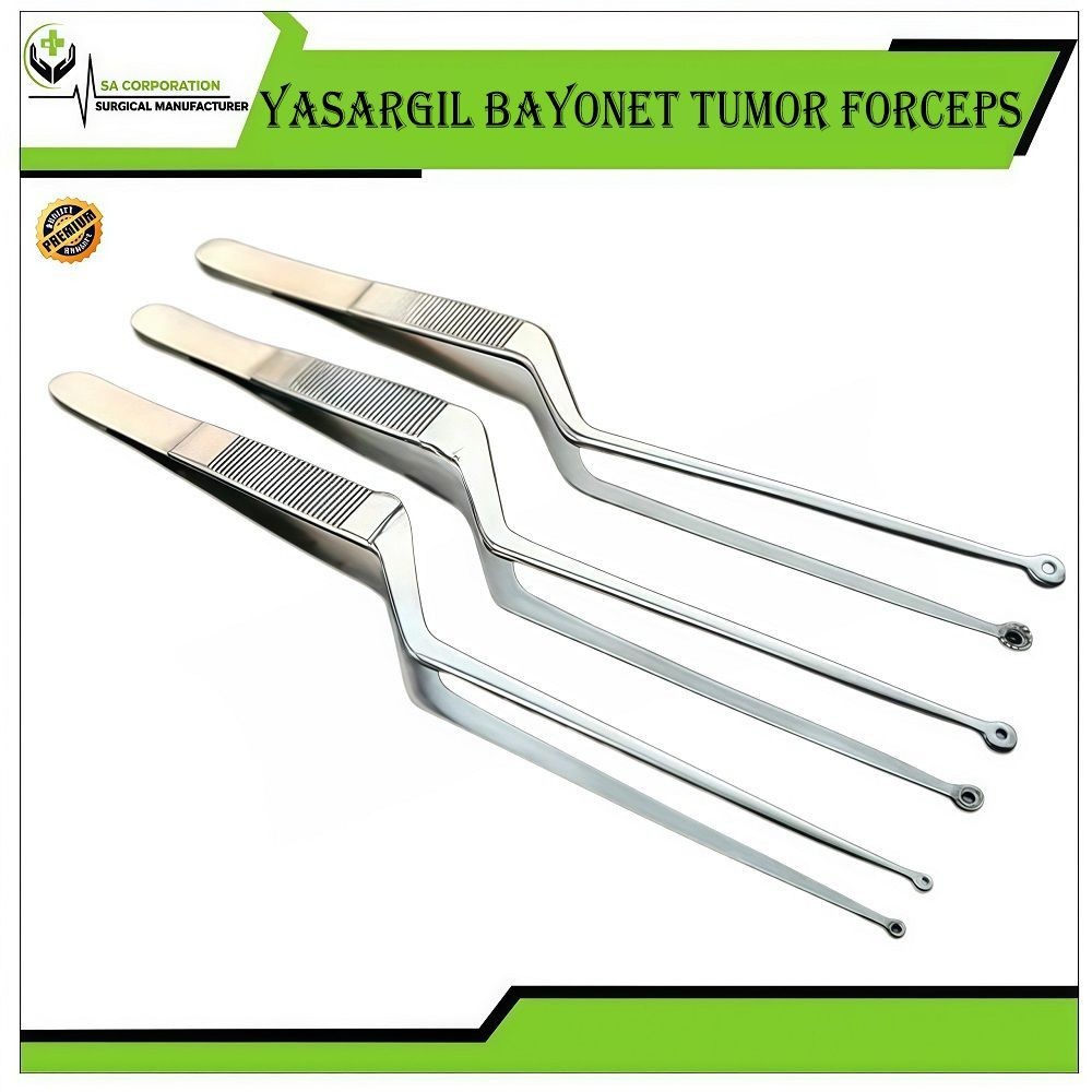 Yasargil Bayonet Tumor Forceps 3mm , 5mm , 7mm Cup Neurosurgical ENT Instruments