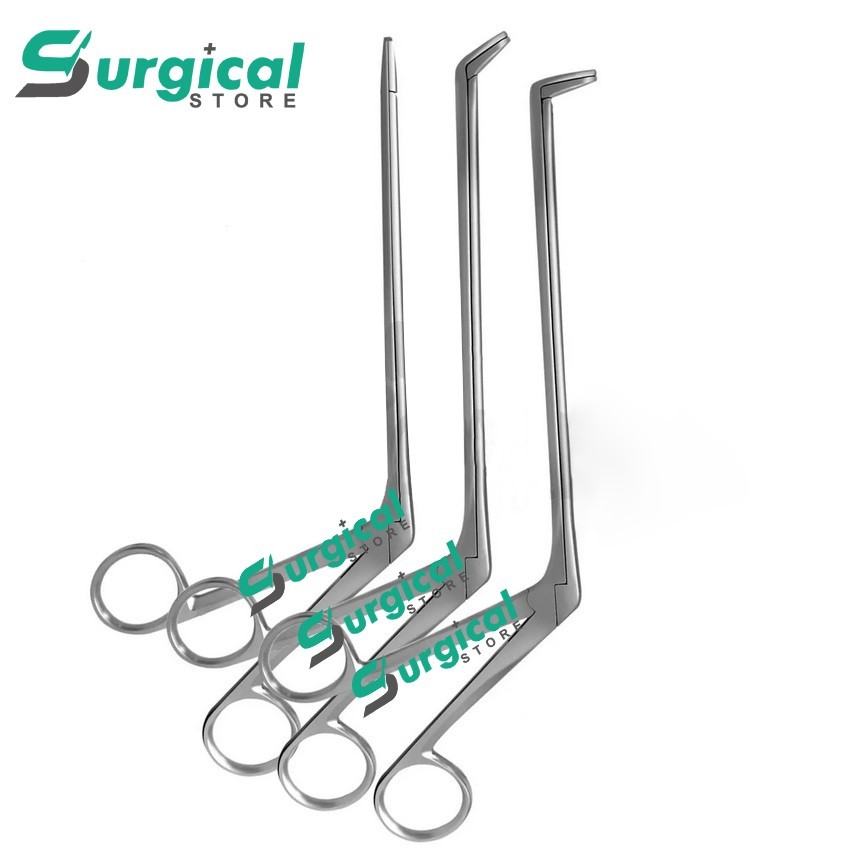 3 Pcs Blakesley Nasal Forceps 3.5mm Cup Straight & Angled 45 & 90 Degree ENT Set