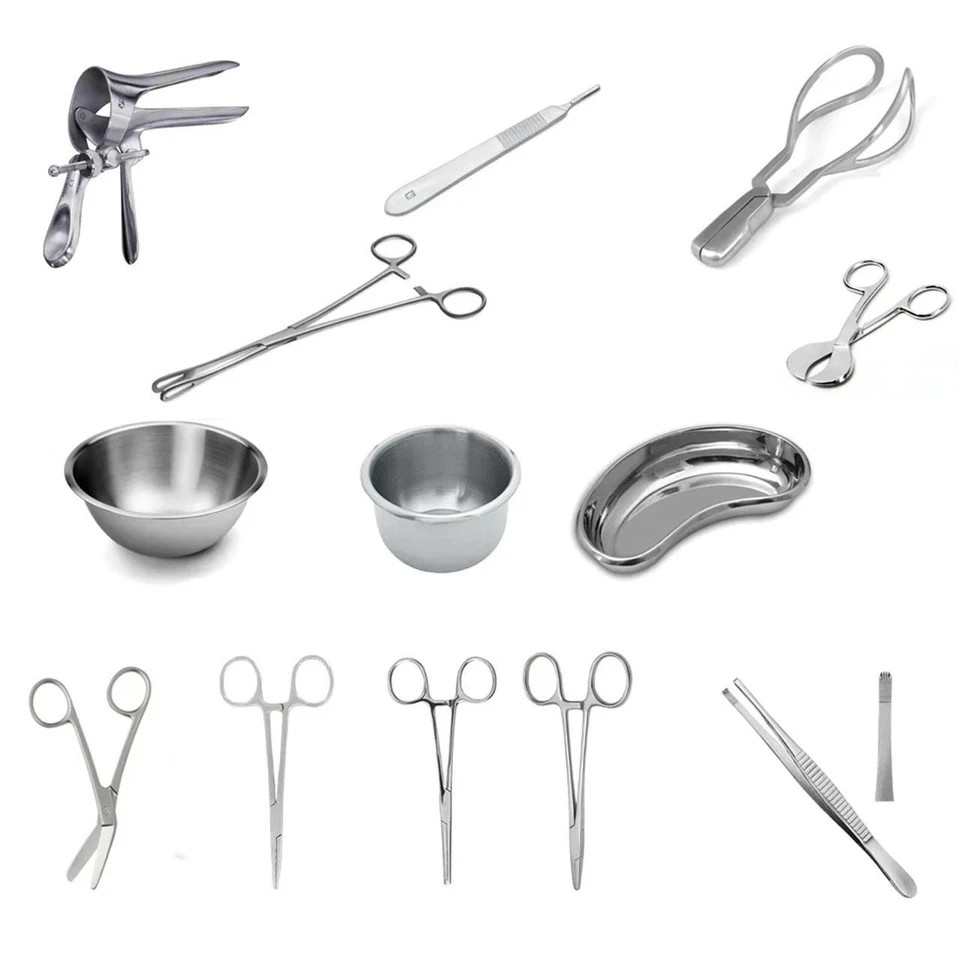 BASIC Delivery set Surgical Intsruments gynecology physiology surgery set 17Pcs