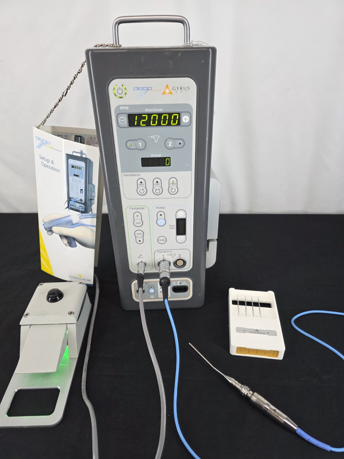 Gyrus ACMI ENT Synergy Drill w/ Diego Console & Footswitch (Excellent System)