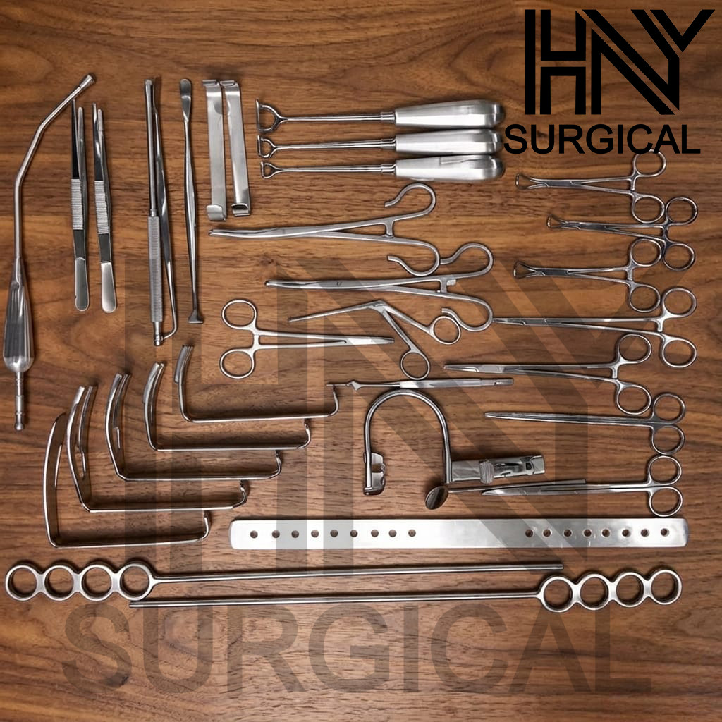 30 PCS Tonsillectomy & Adenoidectomy Surgical Instruments Set ENT Surgery Kit