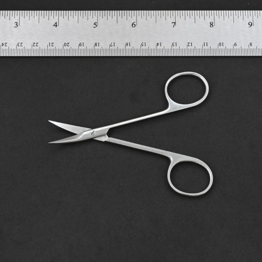 Aesculap BC111R Iris Scissors Curved S/S Tips Round Handle 4¼ in