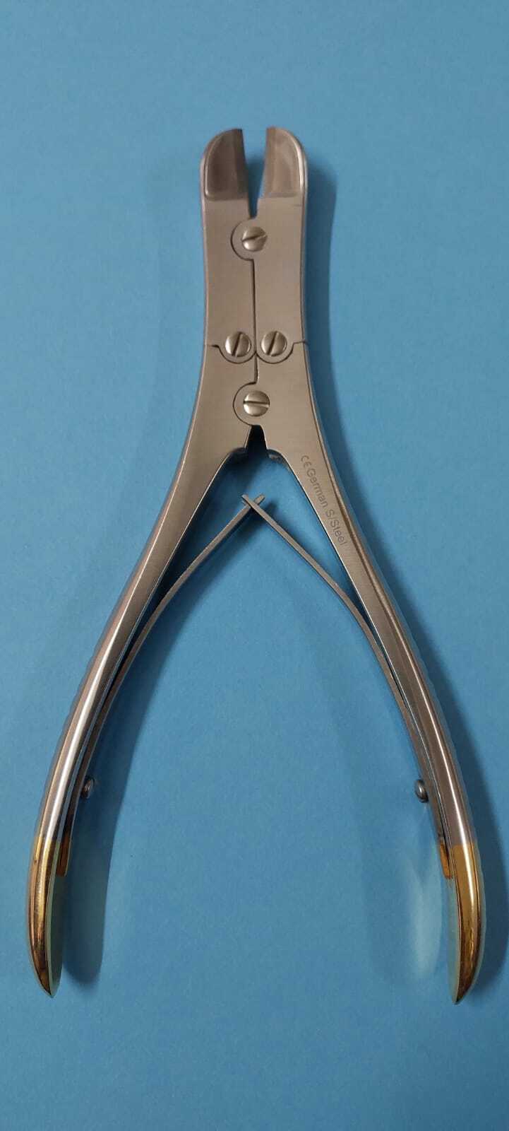 Wire Cutter 7″ Double Action Golden Handle T.C Tipp Surgical Instrument ortho