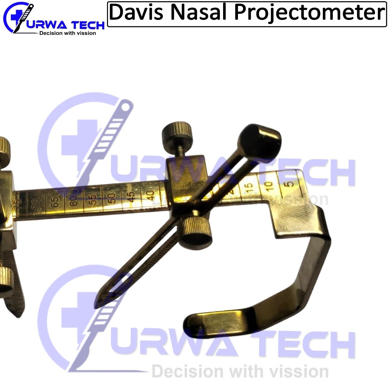 Davis Nasal Projectometer Rhinoplasty Measuring Gold Plastic Surgery Instrument