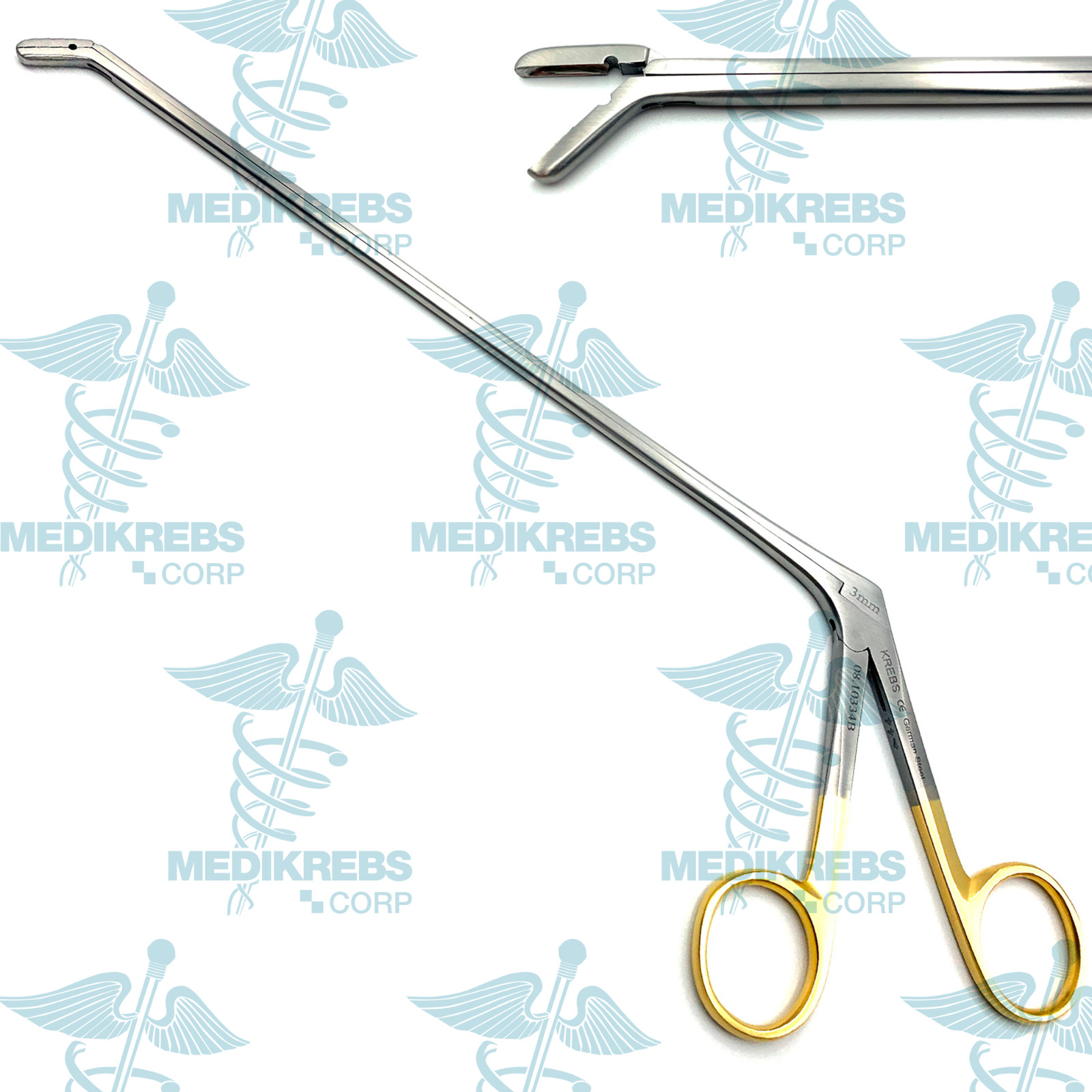 Laminectomy Intervertebral Disc Rongeur Set Down, Straight, Up 4 mm x 22 cm 3pcs