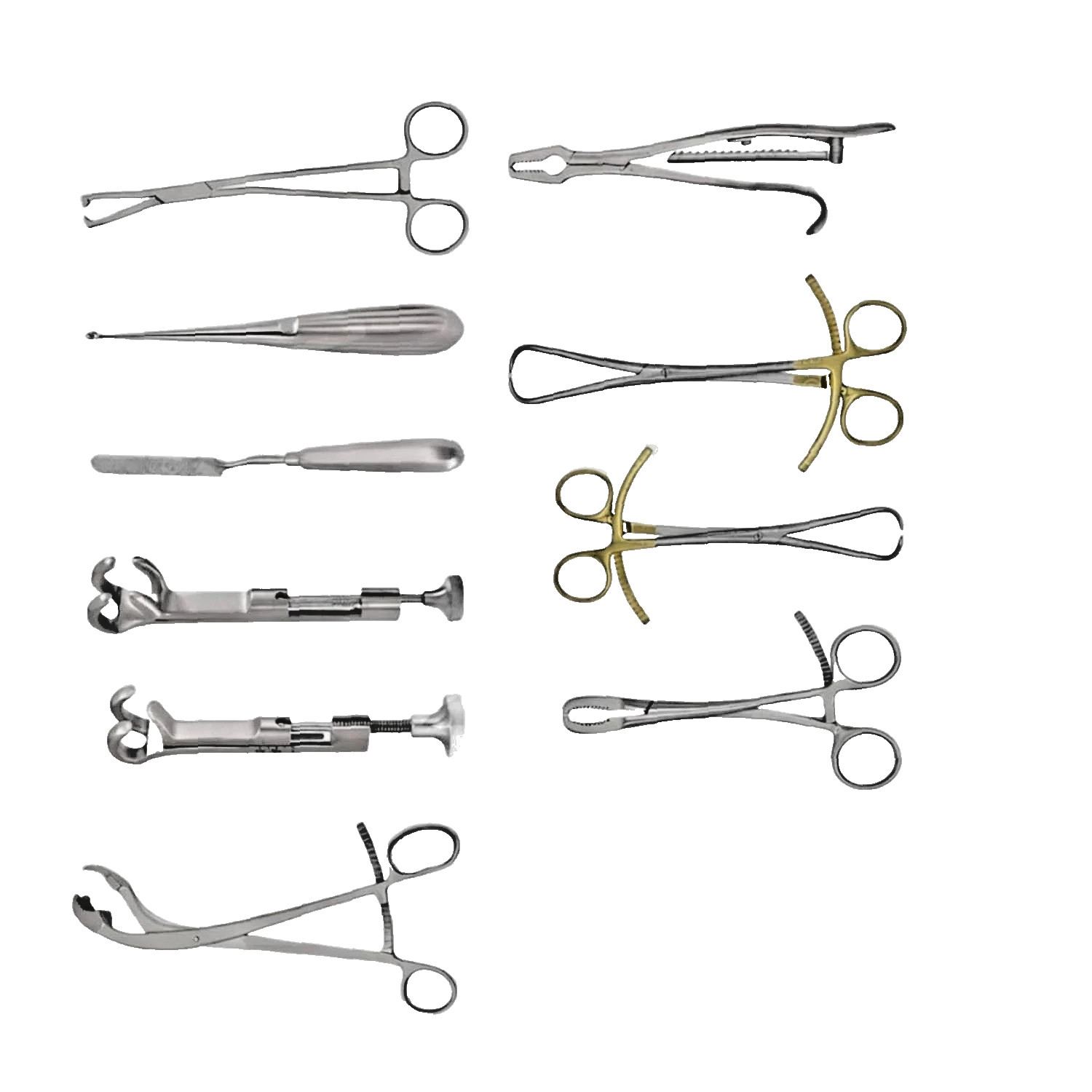 10 Pcs Custom Made Assorted Orthopedic Surgical Instruments Set, German Grade