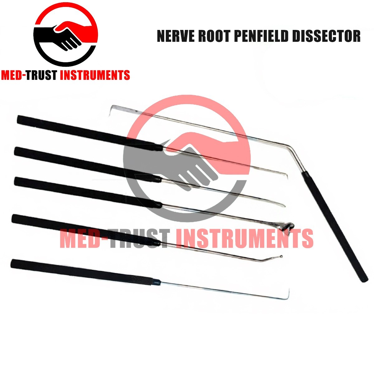 Nerve Root Penfield Dissector Retractor Spinal Orthopedic Instrument Set Of 6Pcs