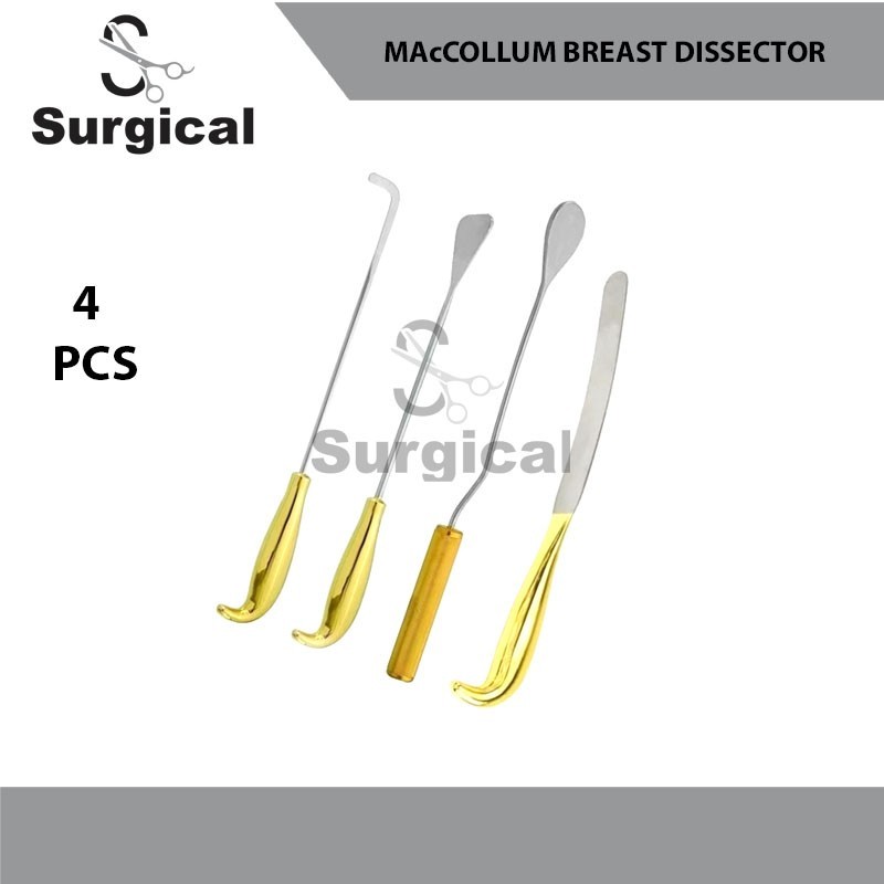 MacCollum Dingman Breast Dissector Spatula Set 4 Pcs | Plastic Surgery Instrumen