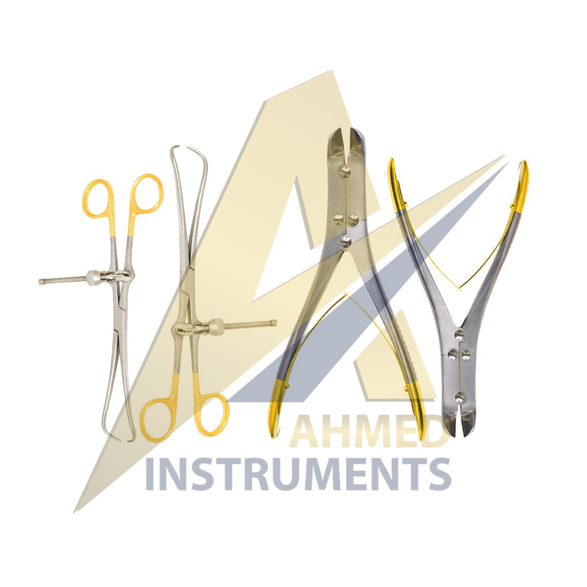 TC Pin Wire Cutter & Bone Reduction Forceps Set of 4 PCs Orthopedic Instruments