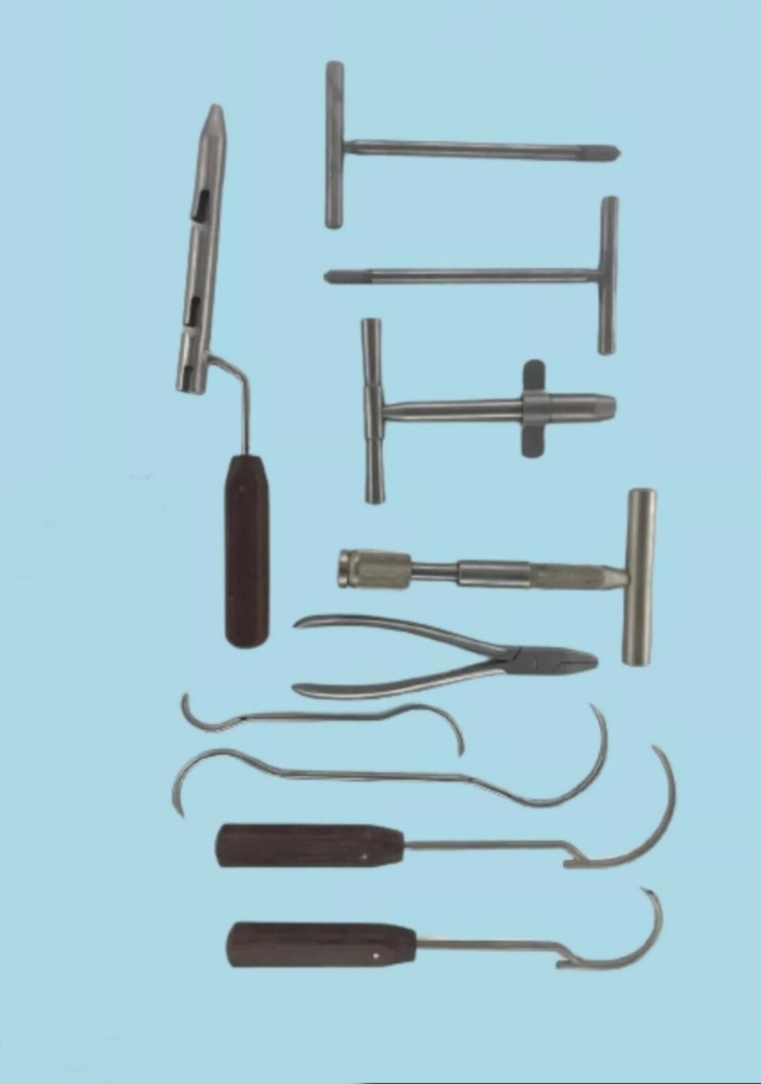 WIRE TIGHTENER & WIRE PASSER K WIRE INSTRUMENTS SET 10 PCS ORTHOPEDIC INSTRUMENT