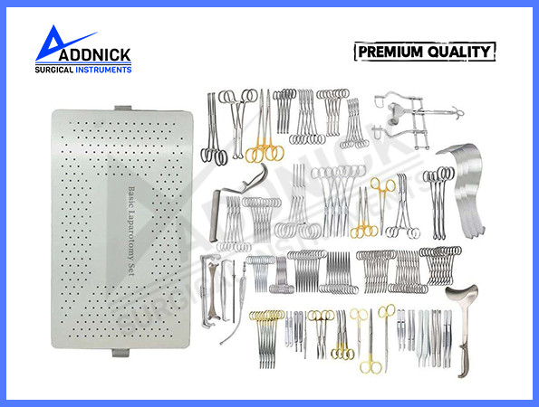 42 PCs Basic Laparotomy Set Surgical Instruments for Plastic & Abdominal Surgery