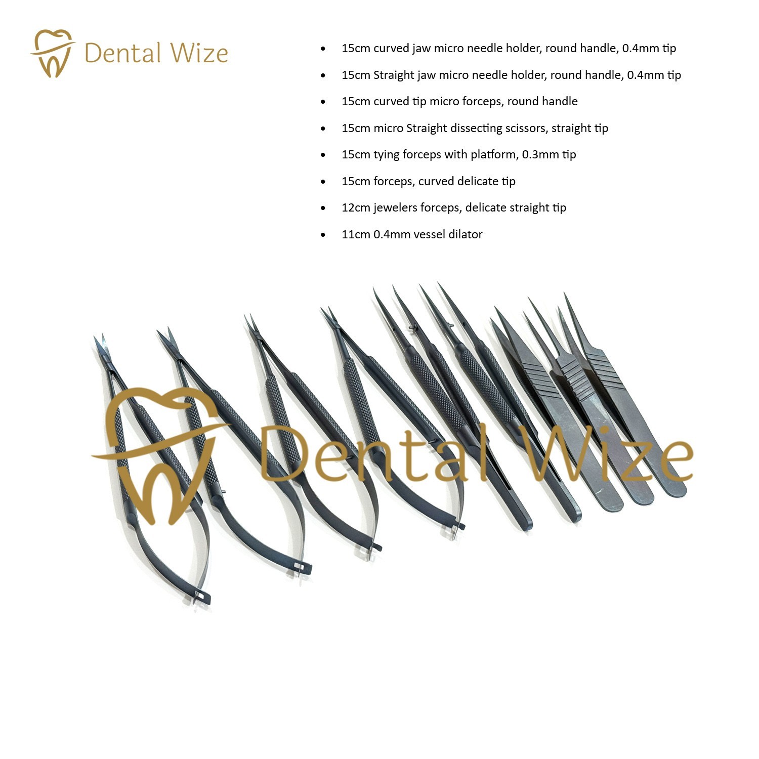 Titanium Micro Surgical Instrument Set – Basic Hand Surgery 8 Pcs