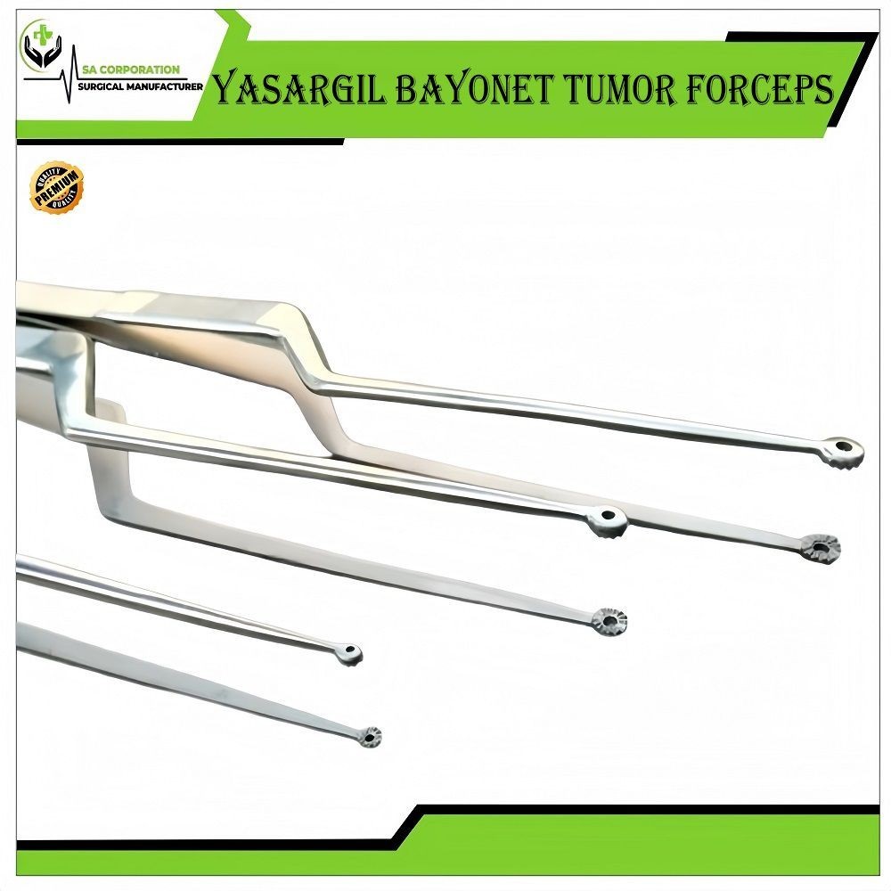 Yasargil Bayonet Tumor Forceps 3mm , 5mm , 7mm Cup Neurosurgical ENT Instruments
