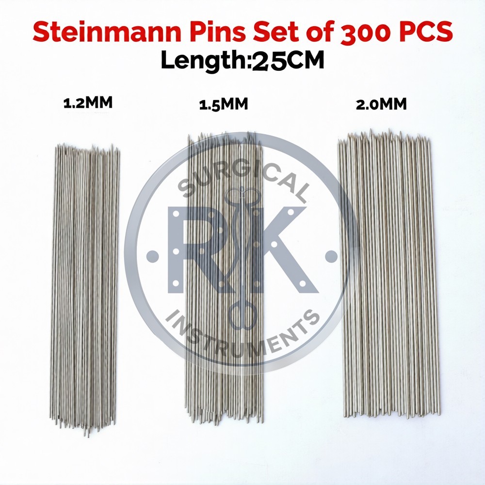 Steinmann Pins 25Cm Set of 300 PCS Orthopedic Surgical High Quality Instruments