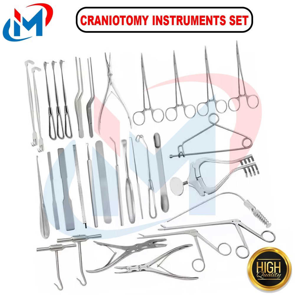 32-Piece Neuro Craniotomy Instruments Set Comprehensive Neurosurgery Tools