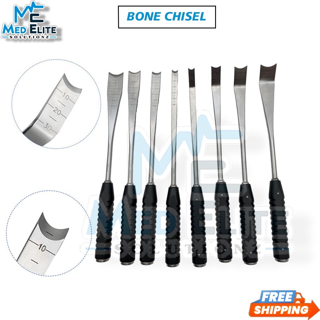 Bone Chisel Osteotome 10mm-25mm Osteotome Straight Curved Orthopedic Instrument