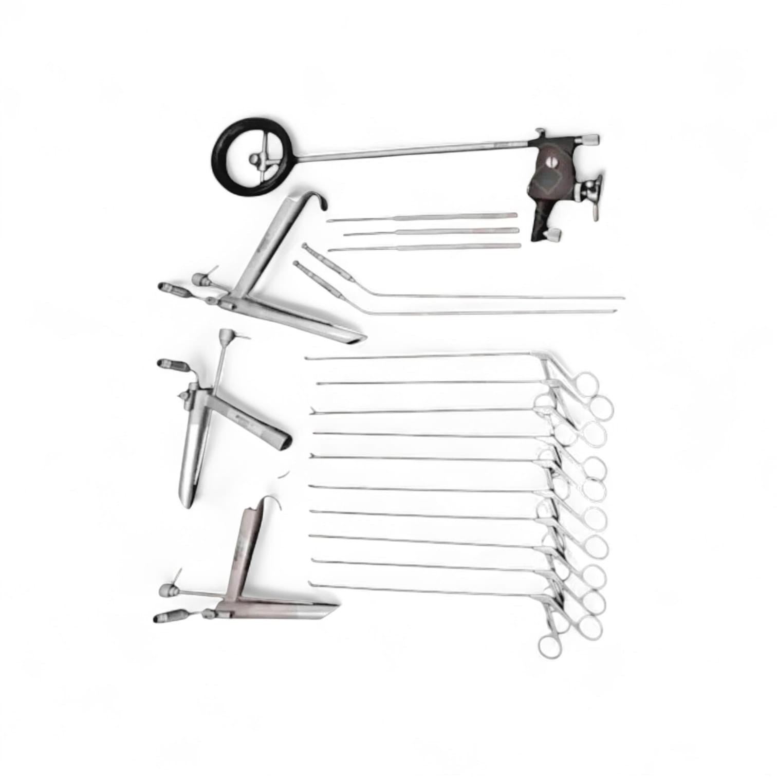 ENT Endoscopic Pedestal Laryngoscope Set Micro Laryngeal Surgery Instruments