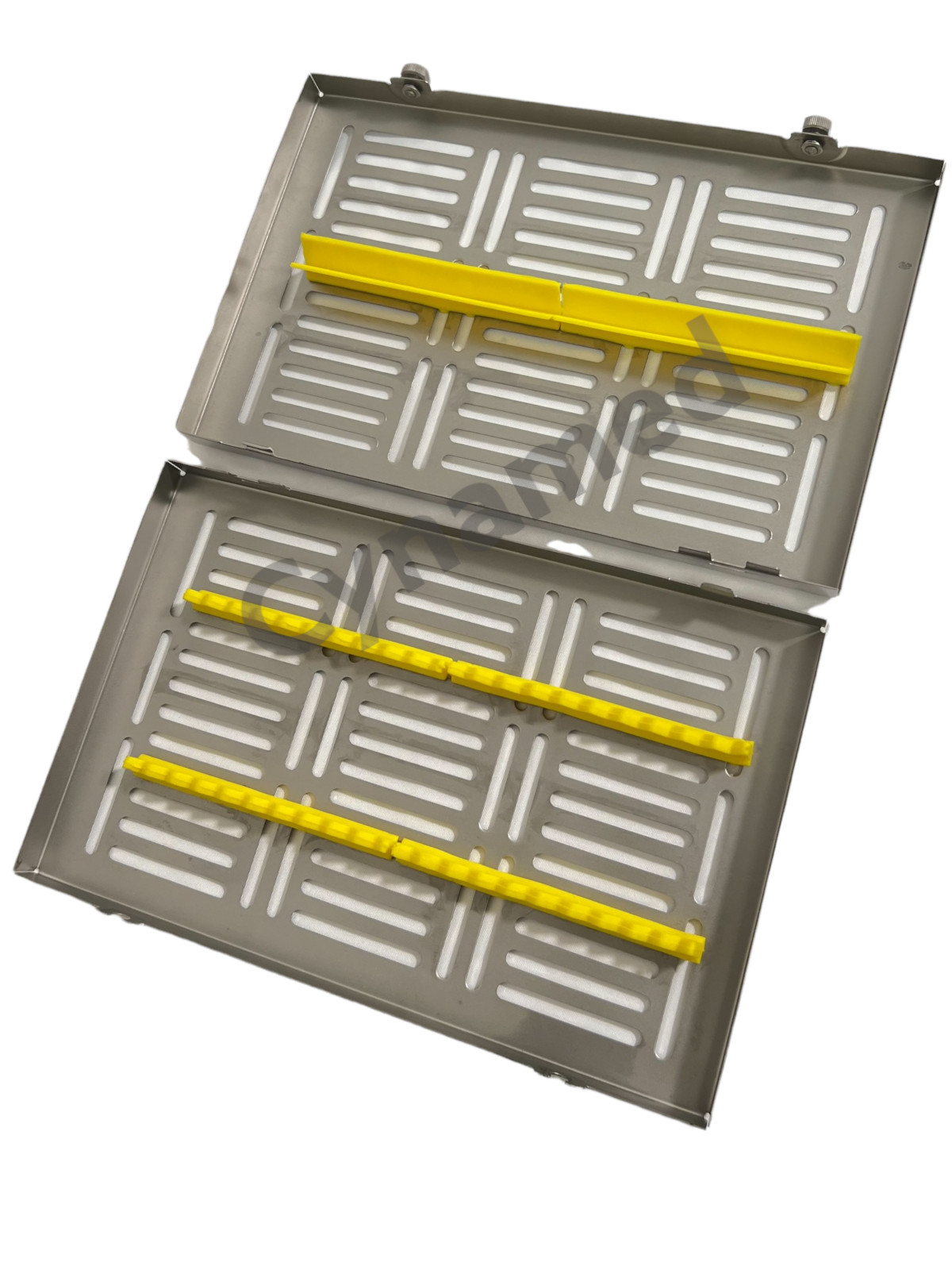 1 SURGICAL DENTAL AUTOCLAVE STERILIZATION CASSETTES FOR 20 INSTRUMENTS-YELLOW