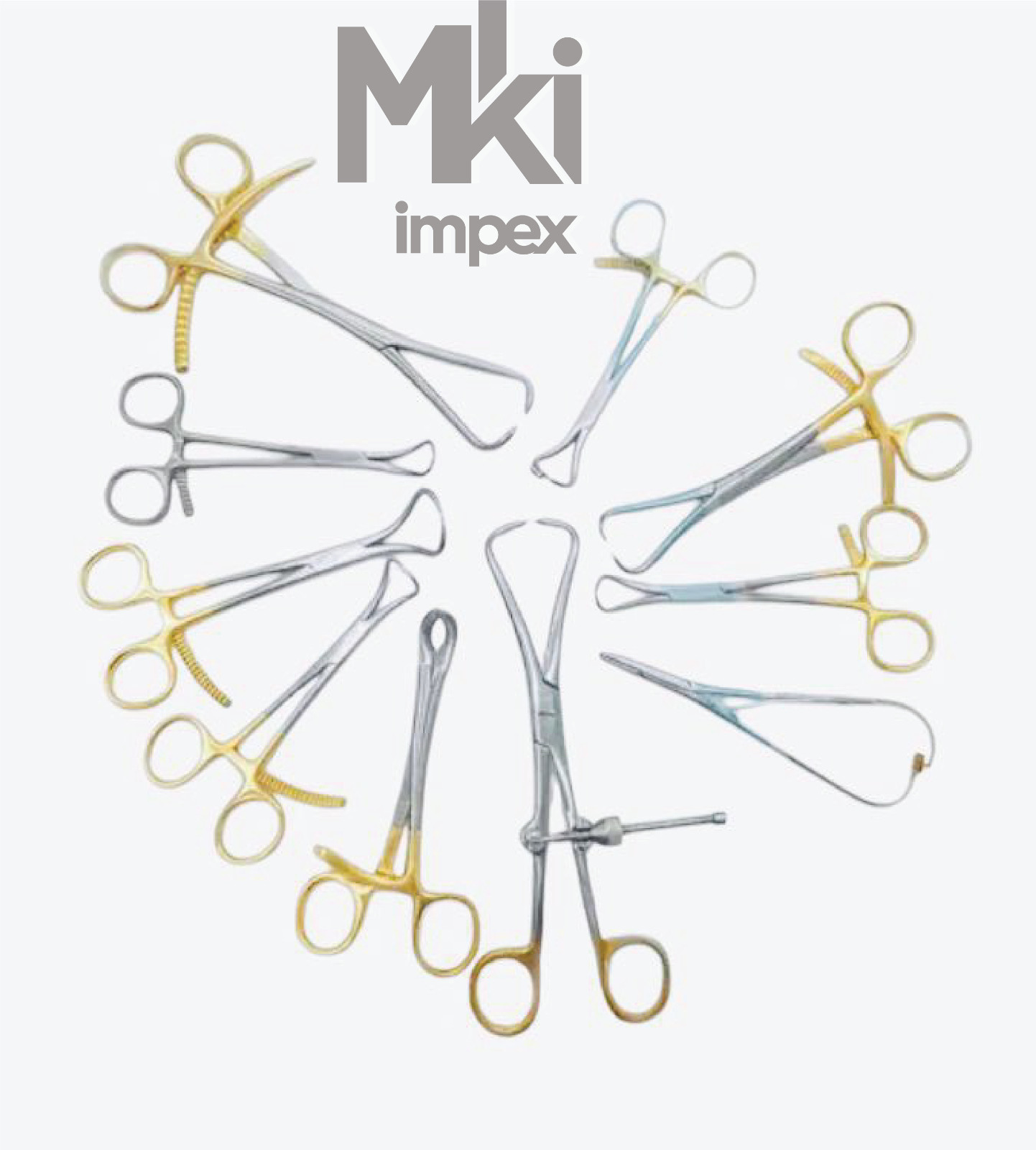 Bone Reduction Holding Forceps Gold Surgical Instruments Orthopedics 10 PCS Set
