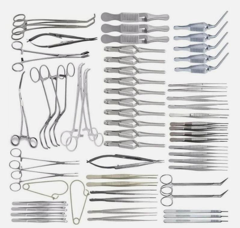 Major Vascular Surgery Specialty Surgical Instrument Set of 61 Pcs