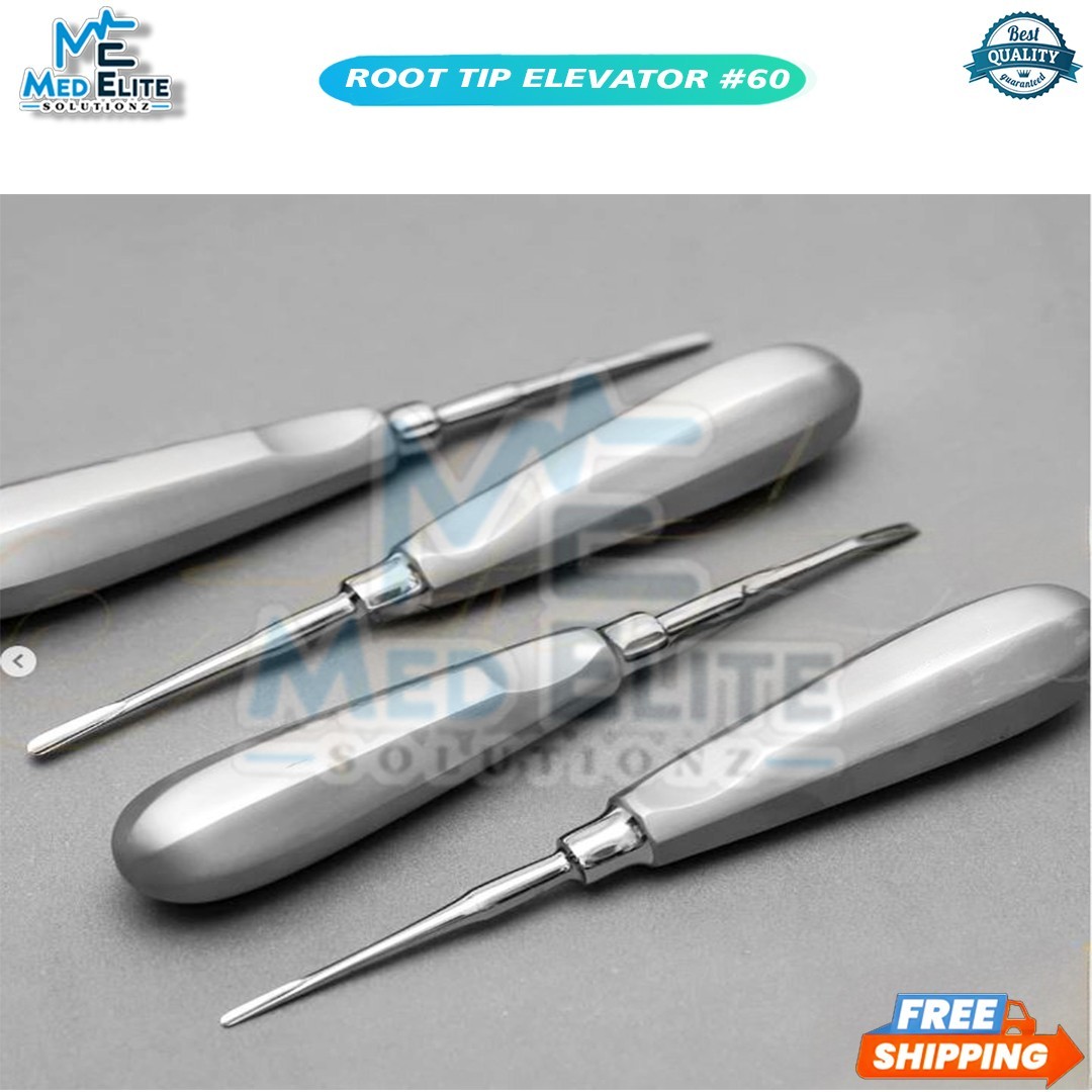 Dental Root Tip Elevator Set 3PCS Straight Spade Concave Extraction Tool Kit