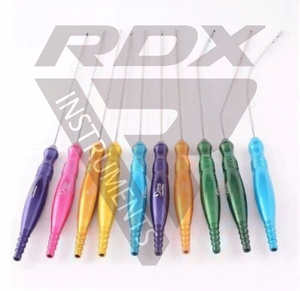 Liposuction Cannulas With Fixed Handle 10 Pcs Set Plastic Surgery Instrument